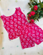Load image into Gallery viewer, Pink Garden - Frill top & Shorts Set 1 - 2yrs