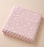 Load image into Gallery viewer, Pink ABC - Crinkled Muslin Baby Blanket