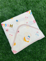 Load image into Gallery viewer, Hello World - Muslin Hooded Baby Blanket