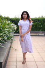 Load image into Gallery viewer, Zipless Maternity Lounge Dress - Blessed - NARUVE