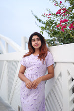 Load image into Gallery viewer, Zipless Maternity Lounge Dress - Blessed - NARUVE