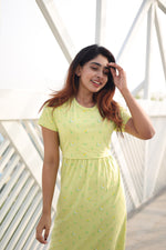 Load image into Gallery viewer, Zipless Maternity Lounge Dress - Sunshine - NARUVE