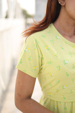 Load image into Gallery viewer, Zipless Maternity Lounge Dress - Sunshine - NARUVE