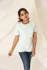 Load image into Gallery viewer, Maternity & Nursing T-Shirts - Aqua Blue - NARUVE