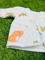 Load image into Gallery viewer, Baby Muslin Padded Winter Suit - Blue