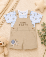Load image into Gallery viewer, Baby Dungaree Set - Mommy’s Boy