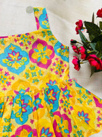 Load image into Gallery viewer, Yellow Rangoli - Cotton Frock 0 to 6m