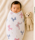 Load image into Gallery viewer, Muslin Baby Swaddle - Bow