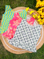 Load image into Gallery viewer, Frill tops 4 - 5yrs (pack of 3)