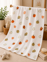 Load image into Gallery viewer, Pumpkin Cuddles - Muslin Baby Towel