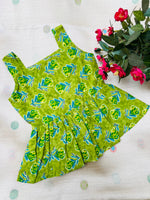 Load image into Gallery viewer, Rosy Green - Cotton Frock 0 to 6m