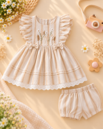 Load image into Gallery viewer, Baby Cotton Dress - Little Wildflower Set
