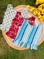 Load image into Gallery viewer, Frill tops 4 - 5yrs (pack of 3)