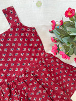 Load image into Gallery viewer, Maroon Mink - Cotton Frock 1 - 2 yrs