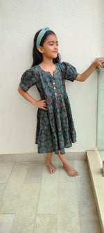 Load image into Gallery viewer, Kids Cotton Dress: Garden Blush