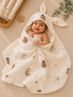 Load image into Gallery viewer, Puppy Love - Muslin Hooded Baby Towel/Blanket