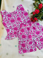 Load image into Gallery viewer, Peony Blush - Frill top & Shorts Set 2 - 3yrs