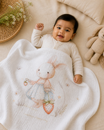 Load image into Gallery viewer, Bamboo Baby Blanket - Bunny Hug