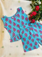 Load image into Gallery viewer, Peacock - Frill top & Shorts Set 1 - 2yrs