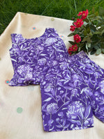 Load image into Gallery viewer, Purple Bloom - Frill top & Shorts Set 1 - 2yrs