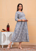 Load image into Gallery viewer, Silver Blossom : Maternity Feeding Dress