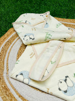 Load image into Gallery viewer, Panda Baby - Muslin Hooded Baby Blanket