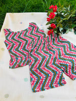 Load image into Gallery viewer, Wavy Bloom - Frill top & Shorts Set 2 - 3yrs