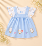 Load image into Gallery viewer, Baby Cotton Dress - Blue Chicks