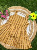 Load image into Gallery viewer, Mustard Rangoli - Cotton Frock 4 - 5 yrs