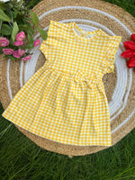 Load image into Gallery viewer, Yellow Checks - Frill Cotton Frocks