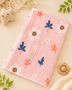 Load image into Gallery viewer, Pink Bloom - Muslin Baby Towel