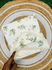 Flower World - Muslin Hooded Baby Blanket