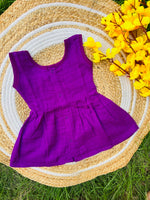 Load image into Gallery viewer, I Purple You - Muslin Frock 3 to 6M