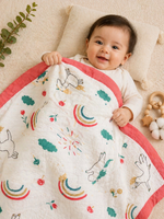 Load image into Gallery viewer, Love Rainbow - Muslin Baby Blanket