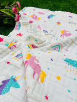 Load image into Gallery viewer, Unicorn Ride - Muslin Baby Towel