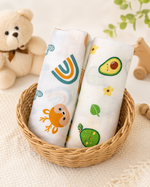 Load image into Gallery viewer, Muslin Baby Towels (Pack of 2)