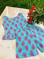 Load image into Gallery viewer, Peacock - Frill top & Shorts Set 1 - 2yrs