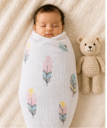 Load image into Gallery viewer, Muslin Baby Swaddle - Feather