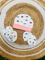 Load image into Gallery viewer, Mittens, Booties & Cap