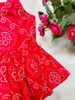 Load image into Gallery viewer, Red Blossom - Cotton Frock 0 to 6m