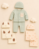 Load image into Gallery viewer, Baby Set - Cardigan, Pant and Cap