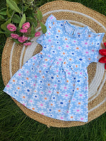 Load image into Gallery viewer, Blue Bloom - Frill Cotton Frocks