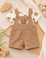 Load image into Gallery viewer, Baby Dungaree Set - Honey Bear