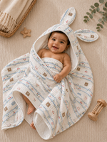 Load image into Gallery viewer, Little Orchard - Muslin Hooded Baby Towel/Blanket