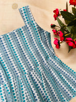 Load image into Gallery viewer, Blue Rainbow - Cotton Frock 0 to 6m