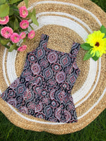 Load image into Gallery viewer, Navy Diamond - Cotton Frock 0 to 6m