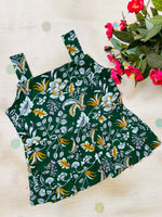 Load image into Gallery viewer, Green Flare - Cotton Frock 0 to 6m