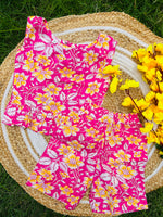 Load image into Gallery viewer, Pink Blossom - Frill top & Shorts Set 4 - 5yrs