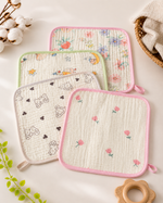 Load image into Gallery viewer, Baby Muslin Wipes - Pack of 4