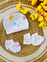 Load image into Gallery viewer, Heart Strings - Mittens, Booties & Caps